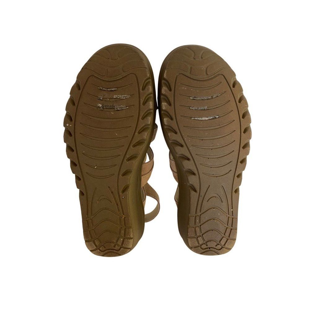 Skechers Womens Memory Foam Sizr 7 Beige Sandals Open Toe Slingback Wedge - Picture 6 of 8
